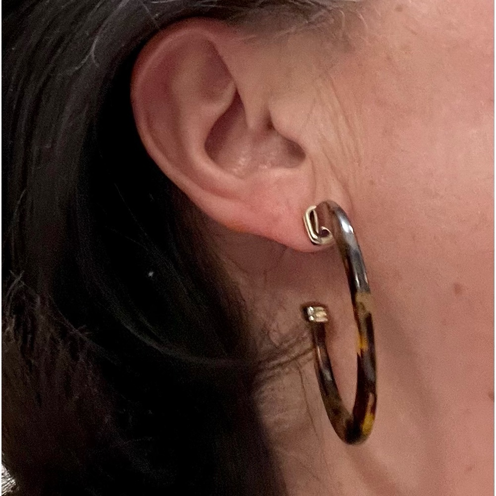 Ralph Lauren, tortoiseshell, hoop earrings, NWT.